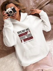 Comfortable Women Regular Fit Hoodie in White - 320 GSM | Fullmoon Styles