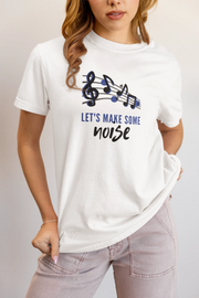 Lets Make Some Noise Women Oversized 210 White Oversized - Premium Cotton Women Wear