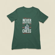 Chess Never Underestimate Bottle Green 1