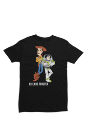 Women Regular Fit Tshirt - Woody And Buzz Friends Forever Women Regular Fit Tshirt 180 Black | Fullmoon Styles