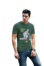 Comfortable Men Regular Fit Tshirt in Bottle Green - 180 GSM | Fullmoon Styles