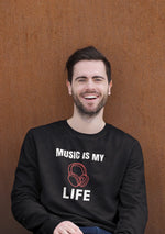 Comfortable Men Regular Fit Sweatshirt in Black - 320 GSM | Fullmoon Styles