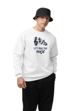 Comfortable Men Regular Fit Sweatshirt in White - 320 GSM | Fullmoon Styles