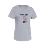 Women Regular Fit Tshirt - Music Is My Life Women Regular Fit Tshirt 180 Gray | Fullmoon Styles