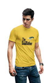 The Godfather Men Regular Fit Tshirt 180 Yellow Regular Fit Tshirt - Premium Cotton Men Wear