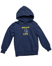 Women Regular Fit Hoodie - Music Is My Life Women Regular Fit Hoodie 320 Navy Blue | Fullmoon Styles