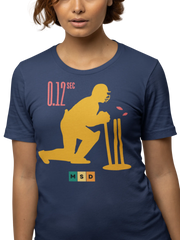 0 12 Msd Stumping Women Regular Fit Tshirt 180 Navy Blue Regular Fit Tshirt - Premium Cotton Women Wear