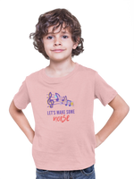 Lets Make Some Noise Kids Regular Fit Tshirt 180 Baby Pink Regular Fit Tshirt - Premium Cotton Kids Wear