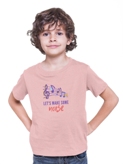 Lets Make Some Noise Kids Regular Fit Tshirt 180 Baby Pink Regular Fit Tshirt - Premium Cotton Kids Wear