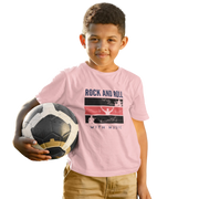 Kids Regular Fit Tshirt - Rock N Roll With Music Kids Regular Fit Tshirt 180 Baby Pink | Fullmoon Styles