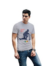 Comfortable Men Regular Fit Tshirt in Gray - 180 GSM | Fullmoon Styles