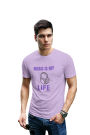 Comfortable Men Regular Fit Tshirt in Lavender - 180 GSM | Fullmoon Styles