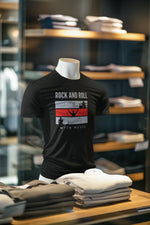 Black Oversized - Rock N Roll With Music Men Oversized 240 Design | Men Fashion