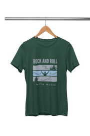 Premium Bottle Green Regular Fit Tshirt for Women - 180 GSM Cotton | Fullmoon Styles