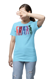 Chess Women Regular Fit Tshirt 180 Sky Blue Regular Fit Tshirt - Premium Cotton Women Wear