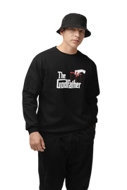 Comfortable Men Regular Fit Sweatshirt in Black - 320 GSM | Fullmoon Styles