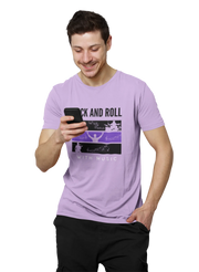 Comfortable Men Regular Fit Tshirt in Lavender - 180 GSM | Fullmoon Styles