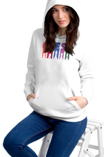 Comfortable Women Regular Fit Hoodie in White - 320 GSM | Fullmoon Styles