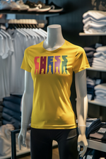 Yellow Regular Fit Tshirt - Chess Women Regular Fit Tshirt 180 Design | Women Fashion