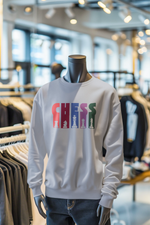 Gray Regular Fit Sweatshirt - Chess Women Regular Fit Sweatshirt 320 Design | Women Fashion