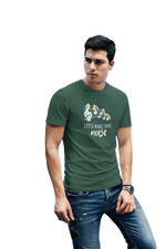 Lets Make Some Noise Men Regular Fit Tshirt 180 Bottle Green Regular Fit Tshirt - Premium Cotton Men Wear