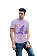 Comfortable Men Regular Fit Tshirt in Lavender - 180 GSM | Fullmoon Styles