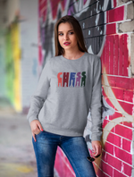 Chess Women Regular Fit Sweatshirt 320 Gray Regular Fit Sweatshirt - Premium Cotton Women Wear