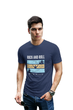 Comfortable Men Regular Fit Tshirt in Navy Blue - 180 GSM | Fullmoon Styles