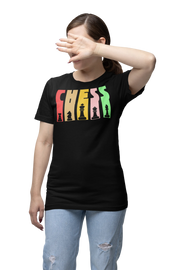 Chess Women Regular Fit Tshirt 180 Black Regular Fit Tshirt - Premium Cotton Women Wear