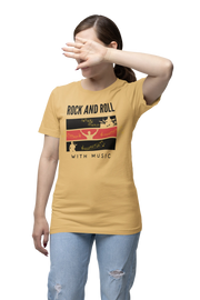 Rock N Roll With Music Women Oversized 210 Beige Oversized - Premium Cotton Women Wear