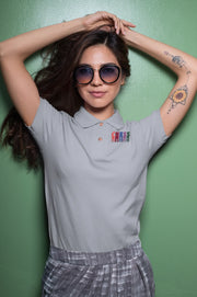 Premium Gray Polo Shirt for Women - 220 GSM Cotton | Fullmoon Styles