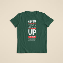 never_give_up_on_your_dream bottle_green 1