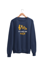 Premium Navy Blue Regular Fit Sweatshirt for Men - 320 GSM Cotton | Fullmoon Styles