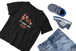 Premium Black Regular Fit Tshirt for Kids - 180 GSM Cotton | Fullmoon Styles