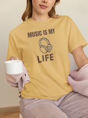 Comfortable Women Regular Fit Tshirt in Beige - 180 GSM | Fullmoon Styles