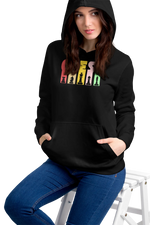 Comfortable Women Regular Fit Hoodie in Black - 320 GSM | Fullmoon Styles