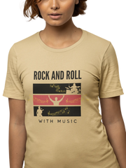 Comfortable Women Regular Fit Tshirt in Beige - 180 GSM | Fullmoon Styles