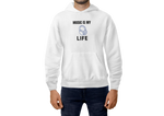 Music Is My Life Men Regular Fit Hoodie 320 White Regular Fit Hoodie - Premium Cotton Men Wear