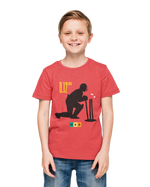 Premium Red Regular Fit Tshirt for Kids - 180 GSM Cotton | Fullmoon Styles