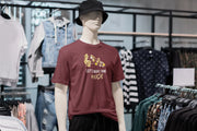 Maroon Regular Fit Tshirt - Lets Make Some Noise Men Regular Fit Tshirt 180 Design | Men Fashion
