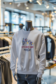 Gray Regular Fit Sweatshirt - Lets Make Some Noise Women Regular Fit Sweatshirt 320 Design | Women Fashion