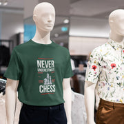 Chess Never Underestimate Bottle Green 3