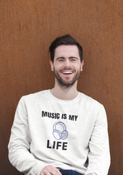 Comfortable Men Regular Fit Sweatshirt in White - 320 GSM | Fullmoon Styles