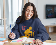 Comfortable Women Regular Fit Sweatshirt in Navy Blue - 320 GSM | Fullmoon Styles