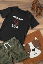 Premium Black Regular Fit Tshirt for Kids - 180 GSM Cotton | Fullmoon Styles