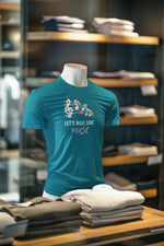 Teal Blue Oversized - Lets Make Some Noise Men Oversized 240 Design | Men Fashion