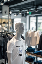 White Regular Fit Tshirt - Music Is My Life Men Regular Fit Tshirt 180 Design | Men Fashion