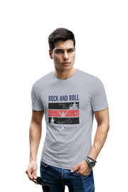Comfortable Men Regular Fit Tshirt in Gray - 180 GSM | Fullmoon Styles