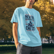 Chess Never Underestimate Sky Blue 4