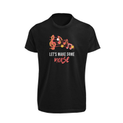 Women Regular Fit Tshirt - Lets Make Some Noise Women Regular Fit Tshirt 180 Black | Fullmoon Styles